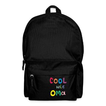 Cool wie Oma - Rucksack - Schwarz - Vorne