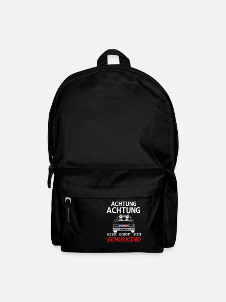 Achtung Schulkind Polizei Schule - Rucksack - Schwarz