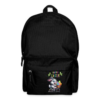 Easter Bunny Bicycle Easter Easter Eggs Funny Kids - Backpack - black - Front
