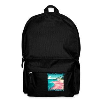 Pink Sands Bahamas Beach Grunge Style - Backpack - black - Front