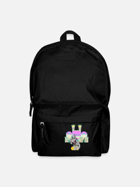 Schloss Märchen Ratte Mittelalter Nager Burg Kind - Rucksack - Schwarz
