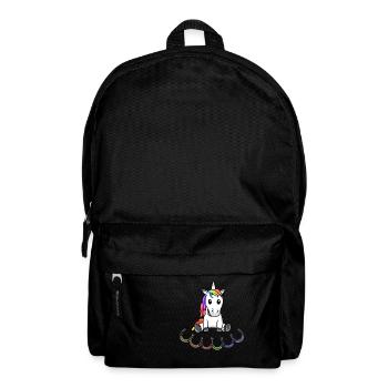 Einhorn Einhörner Kinder Kind - Rucksack - Schwarz - Vorne