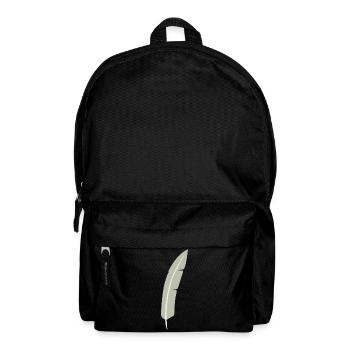 Feather Arc Minimalistischer Druck - Rucksack - Schwarz - Vorne