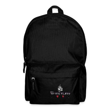 Motif sucré avec lapin et cartes à jouer - Sac à dos - noir - Devant