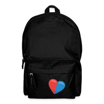 Heart with Ticino Switzerland coat of arms - Backpack - black - Front