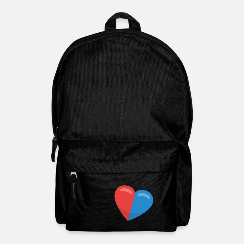 Herz mit Tessin Schweiz Wappen - Rucksack - Schwarz