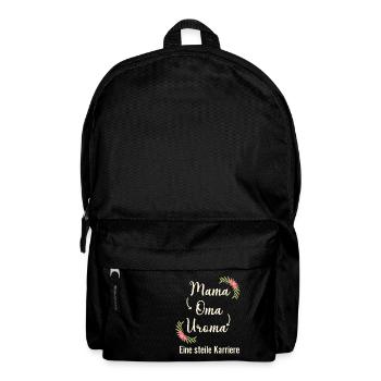 Mama Oma Uroma eine steile Karriere Geburt - Rucksack - Schwarz - Vorne