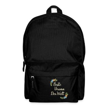 Beste Uroma der ganzen Welt Geschenk floral Uroma - Rucksack - Schwarz - Vorne
