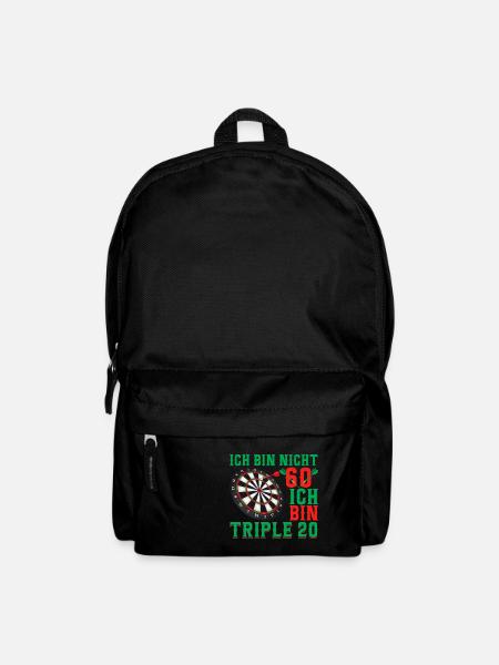 Dart 60. Geburtstag Triple 20 - Rucksack - Schwarz