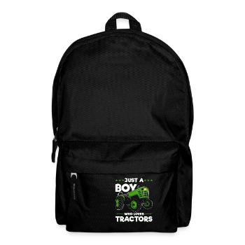 Just a boy who loves tractor farmers - Backpack - black - Front