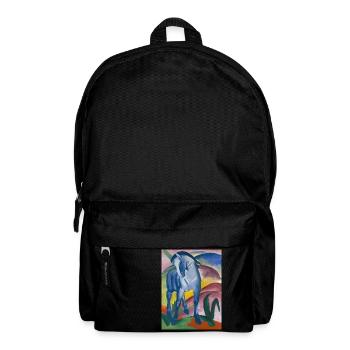 Franz Marc: Blaues Pferd I - Rucksack - Schwarz - Vorne