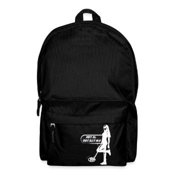 Sexy Schatzsucherin mit Metalldetektor - Rucksack - Schwarz - Vorne