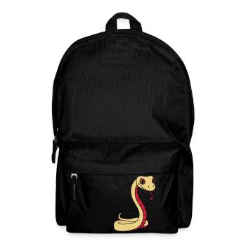 snake face head gecko lizard real reptile - Backpack - black - Front