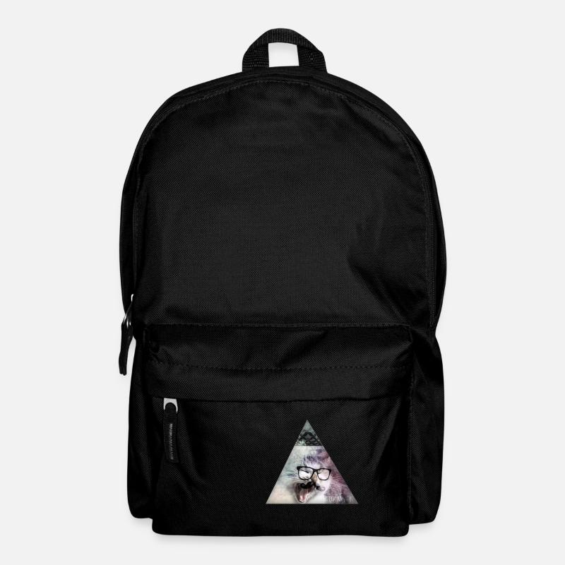 Triangle Monster Moustache Cat - Rucksack - Schwarz