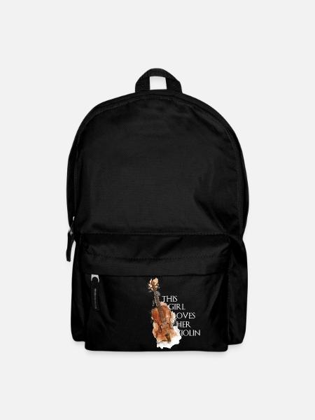 Dieses Mädchen liebt ihre Violine - Rucksack - Schwarz