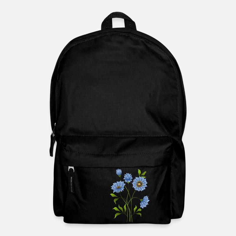 Blaue blumen - Rucksack - Schwarz