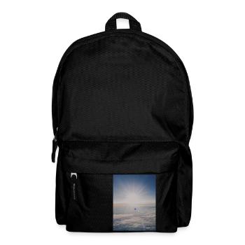 Flugzeug, Wolken, grenzenlose Freiheit T-shirt - Rucksack - Schwarz - Vorne