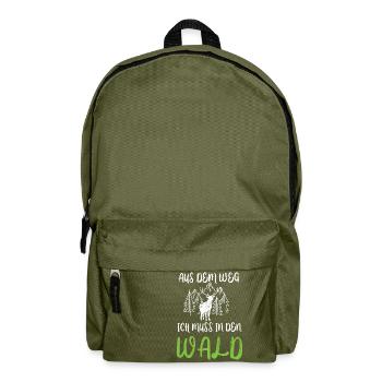 I have to get out of the way in the woods - Backpack - olive green - Front
