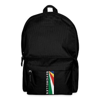 Seychellen Landesfarbe in Streifen - Rucksack - Schwarz - Vorne