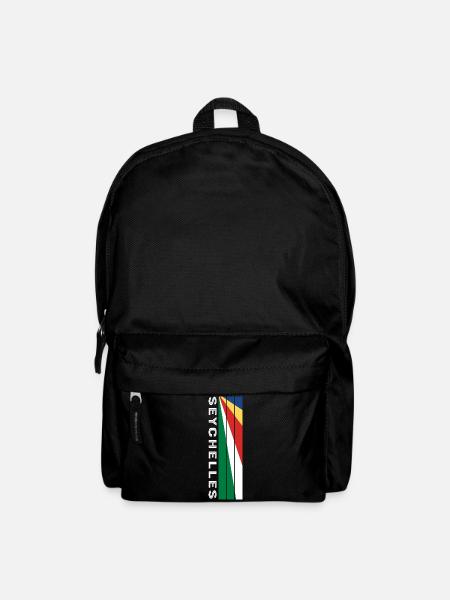 Seychellen Landesfarbe in Streifen - Rucksack - Schwarz