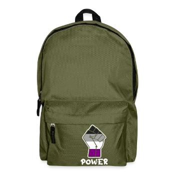 Power Asexual Pride Faust Design für Equality - Rucksack - Olivgrün - Vorne