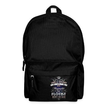 Männer-T-Shirt für Flötisten - Rucksack - Schwarz - Vorne
