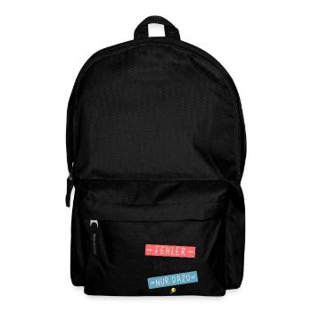 Ich mache keine Fehler ich lerne nur dazu - Rucksack - Schwarz - Vorne