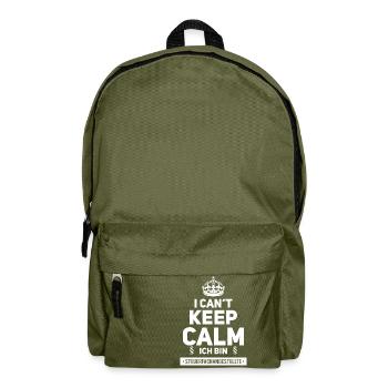 I can´t Keep Calm Steuerfachangestellte - Rucksack - Olivgrün - Vorne