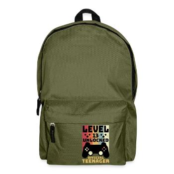 Level 13 Unlocked Official Teenager - Rucksack - Olivgrün - Vorne