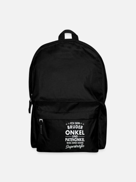 Ich bin Bruder Onkel und Patenonkel - Rucksack - Schwarz