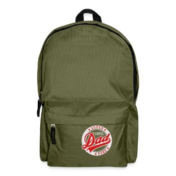 100 percent PURE SUPER DAD - Backpack - olive green - Front