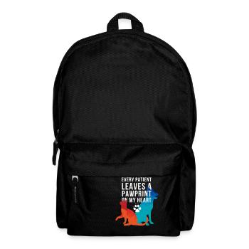 Every Patient Leaves A Pawprint On My Heart - Backpack - black - Front