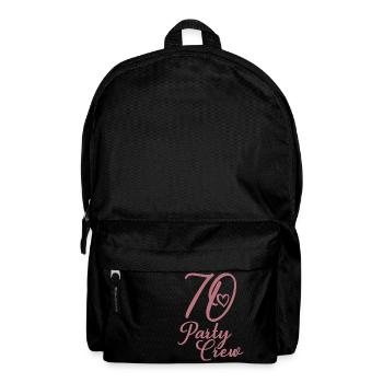 70 Party Crew 70. Geburtstag 70 Jahre alt - Rucksack - Schwarz - Vorne