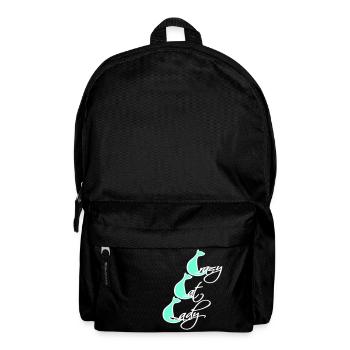 Chat fou Dame Texte Folle Femme Chats Amour - Sac à dos - noir - Devant