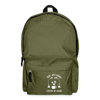 Kaffee Espresso Käffchen - Rucksack - Olivgrün - Vorne