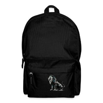 Futuristic Cybernetic Lion - Backpack - black - Front