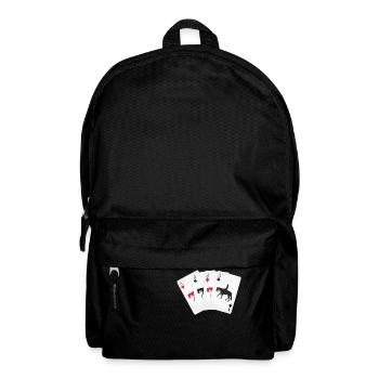 Kartenspiel Westernreiter - Rucksack - Schwarz - Vorne