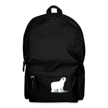 Cute Cartoon Polar Bear by Cheerful Madness!! - Backpack - black - Front