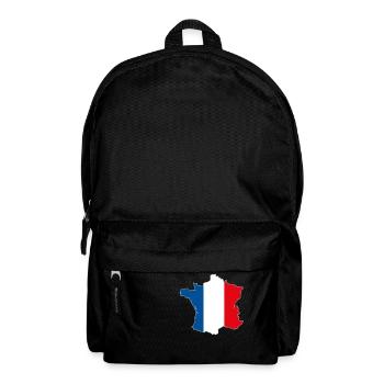 Carte de la France en bleu blanc rouge - Sac à dos - noir - Devant