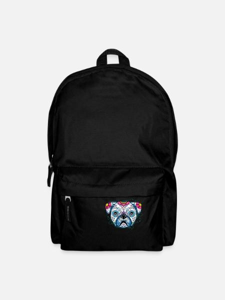 Puppy Sugar Skull - Rucksack - Schwarz