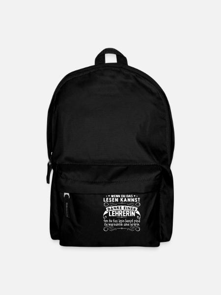 Danke Lehrerin - Rucksack - Schwarz