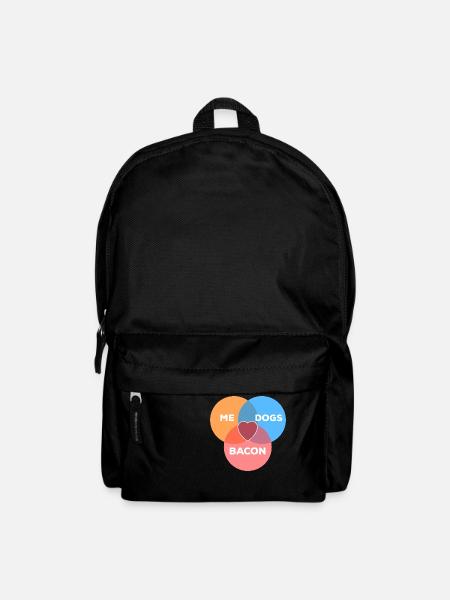me + dogs + bacon - Backpack - black
