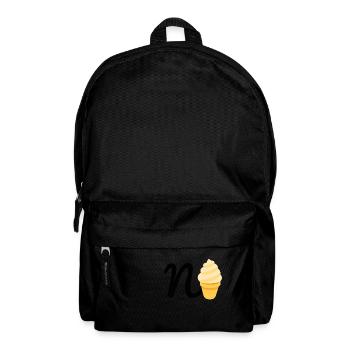 N+Ice = N🍦 - Fresh Festival & Party Motiv - Rucksack - Schwarz - Vorne