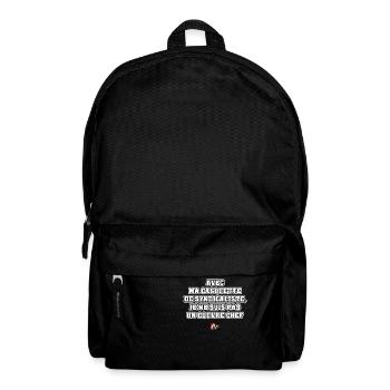 AVEC MA CASQUETTE DE SYNDICALISTE, JE NE SUIS PAS - Sac à dos - noir - Devant