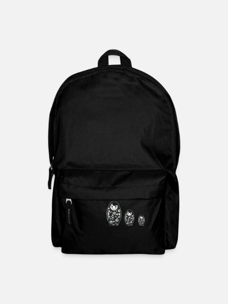 Matroschka Figuren - Rucksack - Schwarz