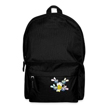 Bier und Fliegen - Rucksack - Schwarz - Vorne