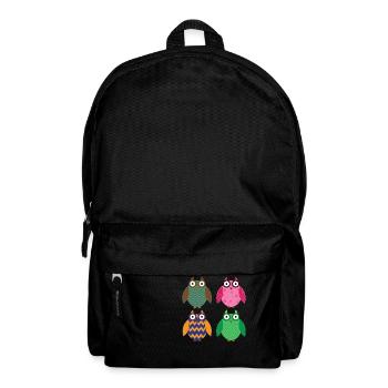 Die Eulen - Rucksack - Schwarz - Vorne