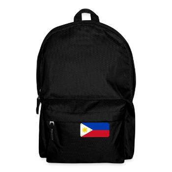 PHILIPPINES FLAG round corner 400 dpi - Backpack - black - Front