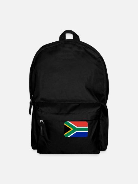SOUTH AFRICA FLAG round corner 400 dpi - Rucksack - Schwarz