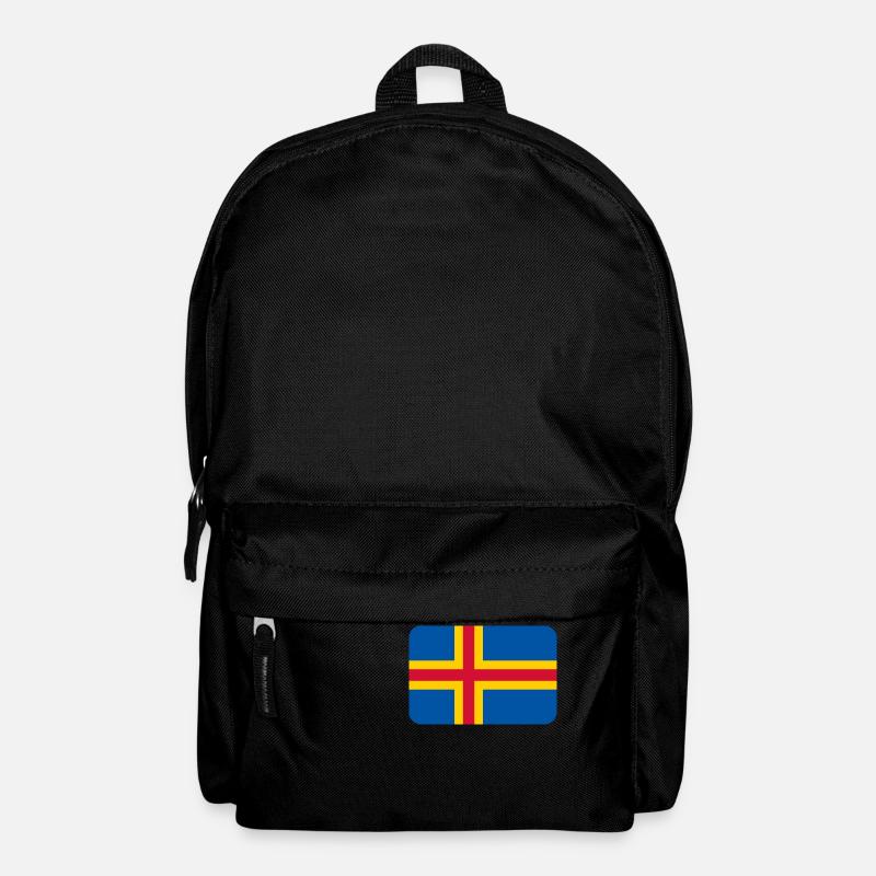 ÅLAND FLAG round corner 400 dpi - Sac à dos - noir